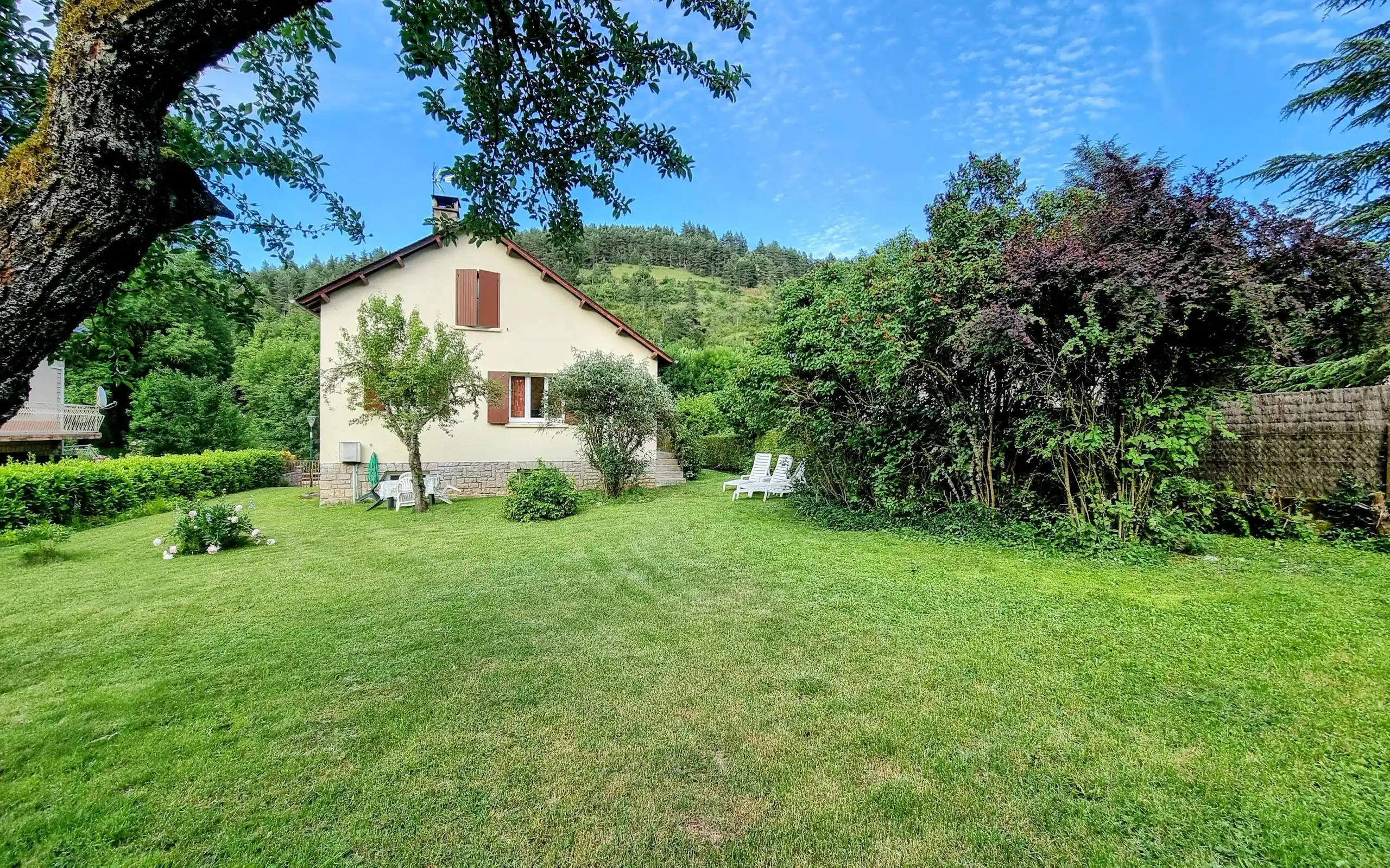 Jardin de l'appartement à Meyrueis, Lozère